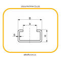 puntal ranurado canal U canal 41x41